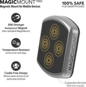 img 3 attached to 📱 SCOSCHE MPOHM MagicMount Pro Universal Magnetic Smart Watch Mount for Mobile Devices - Desk/Nightstand/Tabletop Holder, Silver [Lifetime Warranty]