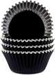 100 pcs foil metallic cupcake liners halloween party standard baking cups - black logo