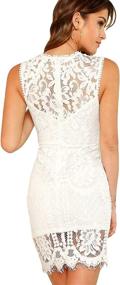 img 3 attached to Verdusa Womens Sleeveless Scalloped Bodycon Women's Clothing : Dresses