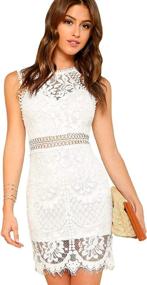 img 4 attached to Verdusa Womens Sleeveless Scalloped Bodycon Women's Clothing : Dresses