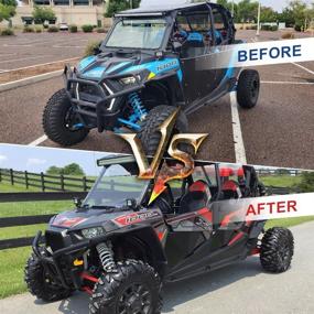 img 3 attached to 🏞️ ELITEWILL RZR XP4 1000 Nerf Bars RZR Rock Sliders Side Step Tree Kickers Black for 2014-2022 Polaris RZR XP4 100 Turbo/XP4 900 - 4 Doors