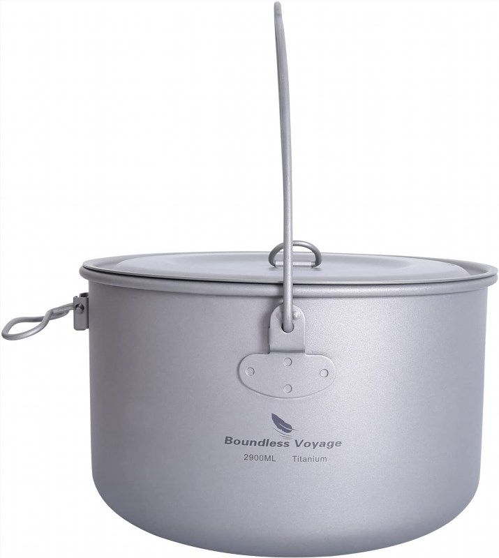 Boundless Voyage Multifunctional Titanium Steamer Soup Pot Frying