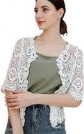 stylish women's floral lace cardigan: perfect beach cover-up with half sleeves logo
