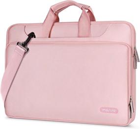 img 4 attached to Ultimate Protection For MacBook Pro 16 & 15: MOSISO 360 Shoulder Bag With Matching Sleeve In Gorgeous Pink