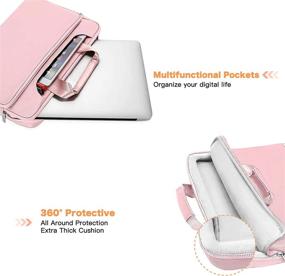 img 3 attached to Ultimate Protection For MacBook Pro 16 & 15: MOSISO 360 Shoulder Bag With Matching Sleeve In Gorgeous Pink