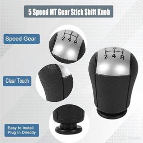 img 2 attached to 🚗 Premium 5 Speed MT Gear Stick Shift Knob for Ford Mustang, Focus, Mondeo MK3, S-MAX, C-MAX, Galaxy, Fiesta MK6, Transit – Car Shift Knob Head Lever Shifter