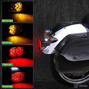 img 2 attached to Enhance Safety with NTHREEAUTO Smoked LED Brake Tail Light: Integrated Rear Turn Signals, License Plate Lights for Harley Sportster Dyna Electra Glide Street Glide Road King – Low Profile Taillights