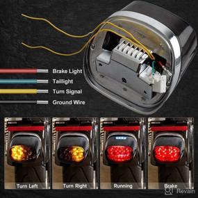 img 3 attached to Enhance Safety with NTHREEAUTO Smoked LED Brake Tail Light: Integrated Rear Turn Signals, License Plate Lights for Harley Sportster Dyna Electra Glide Street Glide Road King – Low Profile Taillights