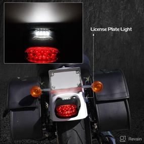 img 1 attached to Enhance Safety with NTHREEAUTO Smoked LED Brake Tail Light: Integrated Rear Turn Signals, License Plate Lights for Harley Sportster Dyna Electra Glide Street Glide Road King – Low Profile Taillights