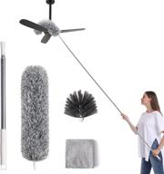 🧹 oosofitt extendable dusters for cleaning (4pcs) – ceiling fan duster with 100" extension pole, long microfiber feather duster for high ceilings/fans – washable & reusable cobweb duster kit logo