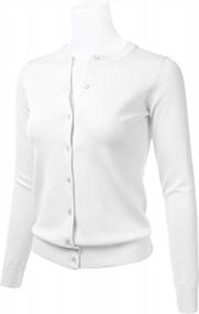 img 3 attached to FLORIA Women'S Button Down Crew Neck Long Sleeve Soft Knit Cardigan Sweater (S-3X)