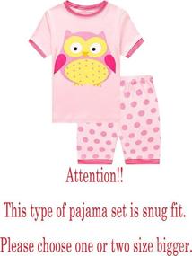 img 3 attached to 100% Cotton Family Feeling Giraffe Short Pajamas for Little Girls - Stylish and Comfy Clothes