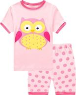 100% cotton family feeling giraffe short pajamas for little girls - stylish and comfy clothes logo