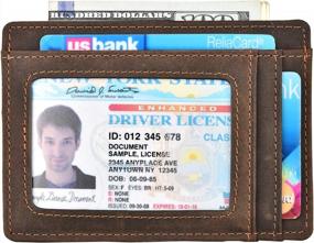 img 3 attached to Kinzd тонкий минималистский кошелек RFID передний карман бумажник тонкий держатель кредитной карты для мужчин