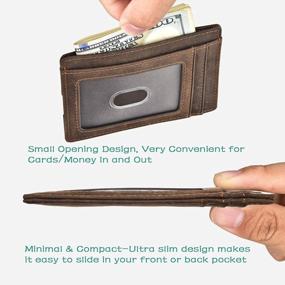 img 2 attached to Kinzd Slim Minimalist Wallet RFID Front Pocket Wallet Thin Credit Card Holder For Men