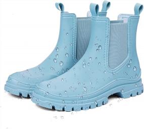 img 2 attached to Stay Dry And Stylish With DKSUKO'S Women'S Short Rain Boots - Perfect For Outdoor Work And Garden Activities