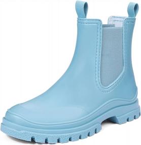 img 4 attached to Stay Dry And Stylish With DKSUKO'S Women'S Short Rain Boots - Perfect For Outdoor Work And Garden Activities