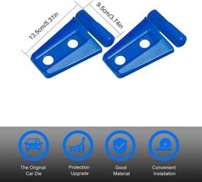 img 2 attached to 🔵 Dark Blue Hood Hinge Cover Trim Accessories for Jeep Wrangler JK & Unlimited 2007-2018 - 2PCS