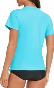 img 2 attached to Protect Your Skin In The Sun With Lecieldusoir Women'S Rash Guard Swim Shirt