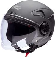 🏍️ mmg helmets open face pilot style integrated flip up visor dot - model 28 (small, gray): stylish and protective headgear for motorcycle enthusiasts logo