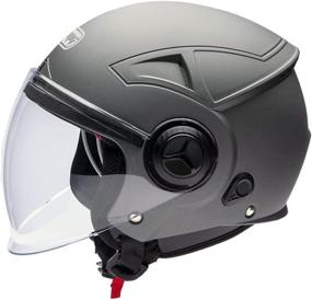 img 2 attached to 🏍️ MMG Helmets Open Face Pilot Style Integrated Flip Up Visor DOT - Model 28 (Small, Gray): Stylish and Protective Headgear for Motorcycle Enthusiasts