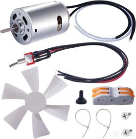 img 4 attached to 📦 6" White RV Vent Fan Blade with 12V D-Shaft RV Vent Motor, RV Bathroom Exhaust Fan Motor and Toggle Switch Kit - Includes 2 Screws for RV Roof Ceiling Bathroom Exhaust Upgrade (M-080-K-037-203-M)