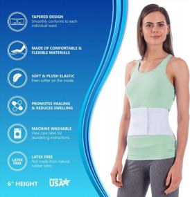 img 3 attached to Contoured Body-Specific Abdominal Binder Compression Wrap - Breathable Stomach Support Post Injury Or Surgery - 30-36 Inch.