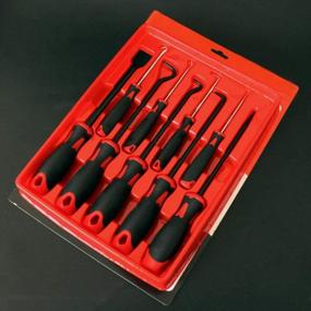 img 4 attached to QISF 9-In-1 Car Hook & Pick Set: Ultimate Tool For Automotive Scraping, Gasket Removal & Seal Repair At Home Or Garage. Industrial Grade Craft, Hobby & Workshop Tool!