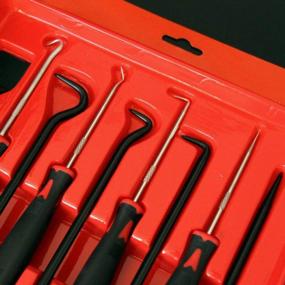 img 3 attached to QISF 9-In-1 Car Hook & Pick Set: Ultimate Tool For Automotive Scraping, Gasket Removal & Seal Repair At Home Or Garage. Industrial Grade Craft, Hobby & Workshop Tool!