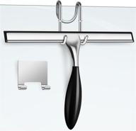 🚿 эффективный набор для мытья душа tmacyao (12-дюймовый) для стеклянных дверей, зеркал и окон - нержавеющая сталь с удобным крючком для двери - идеальный для ухода за ванной комнатой. логотип