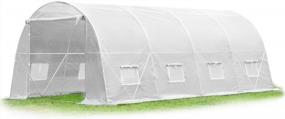 img 4 attached to YOLENY 20' X 10' X 7' Greenhouse: Large Portable Walking Tunnel Tent For Gardening & Plant Hot House - White