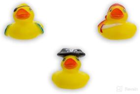 img 4 attached to 🦆 Windy City Novelties - 50 Pack - 2 Inch Mini Pirate Rubber Duckies with Assorted Designs - Ideal for Bath Toys, Baby Showers, Pirate Themed Parties, Party Favors, and Party Supplies