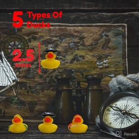 img 3 attached to 🦆 Windy City Novelties - 50 Pack - 2 Inch Mini Pirate Rubber Duckies with Assorted Designs - Ideal for Bath Toys, Baby Showers, Pirate Themed Parties, Party Favors, and Party Supplies