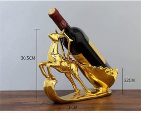 img 3 attached to Добавьте нотку элегантности с полкой для вина CdyBox Gold Deer - идеальный домашний декор и идея подарка