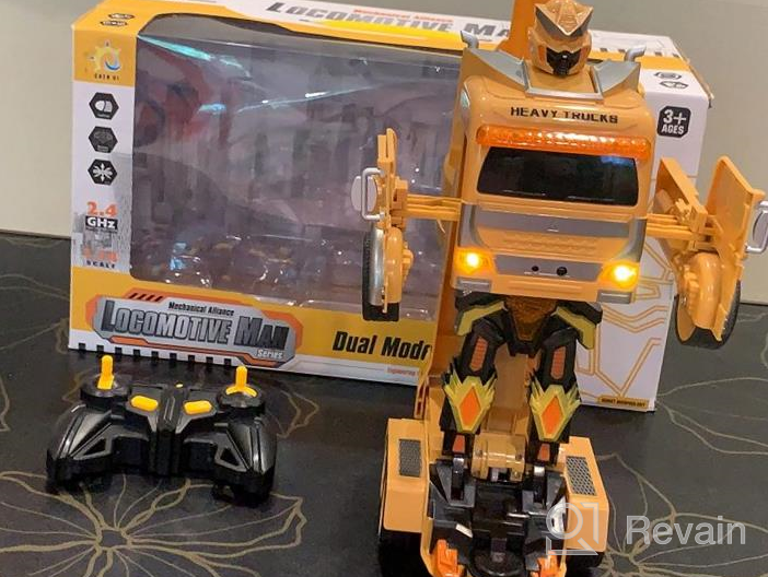 img 1 attached to Transforming Robot RC Car And Excavator Toy With Sound & Lights – Ideal Gift For Kids Aged 6-12! review by Kevin Hauck