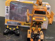 img 1 attached to Transforming Robot RC Car And Excavator Toy With Sound & Lights – Ideal Gift For Kids Aged 6-12! review by Kevin Hauck