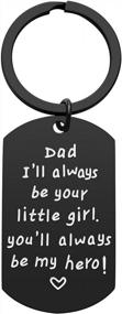 img 4 attached to Top Father'S Day Gifts From Daughters - Ideal For Christmas, Birthdays, Valentine'S Day - Heartfelt Keychain That Says 'Always Your Little Girl, Forever Your Hero Dad'