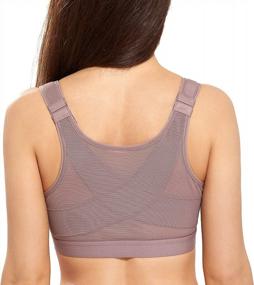 img 4 attached to Revolutionize Your Support And Posture With DELIMIRA Women'S Front Closure Wire-Free Bra
