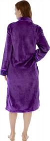 img 3 attached to Warm And Cozy: PAVILIA Women'S Fleece Housecoat With Zipper Front For Ultimate Comfort And Style