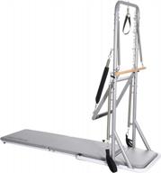 gray aeropilates precision cadillac studio tower: includes four expert-guided online workouts, stream from any device for optimal fitness logo