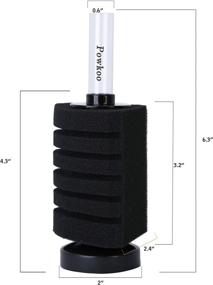 img 3 attached to Enhance Aquatic Filtration with Powkoo Sponge Filter - The Ideal Corner Filter for Aquariums