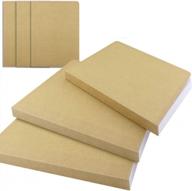 fyess a5 kraft cover blank sketch book - 3 pack, 100g full wood paper, 240 pages, 350gsm kraft paper cover, hardcover bound sketch notebook for drawing, writing, and journal refills - size: 5.8x8.25 inch logo