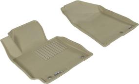 img 4 attached to 3D MAXpider Front Row Custom Fit All-Weather Floor Mat For Select Kia Forte Models - Kagu Rubber (Tan)