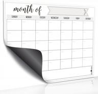 large magnetized dry erase calendar for refrigerator by planovation - monthly planning whiteboard for better organization логотип