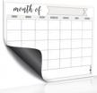large magnetized dry erase calendar for refrigerator by planovation - monthly planning whiteboard for better organization logo