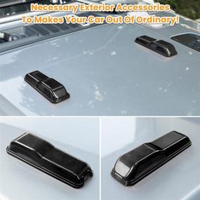 img 2 attached to E-Cowlboy Engine Hood Hinge Cover Trim Exterior Accessories Decoration For 2018-2022 Jeep Wrangler JL JLU Sports Sahara Freedom Rubicon Unlimited Gladiator JT 2-Door &Amp