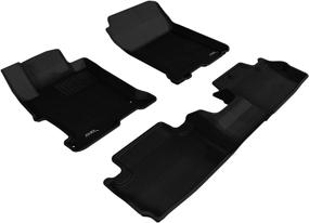 img 4 attached to 🚗 Custom Fit 3D MAXpider L1HD04901509 All-Weather Floor Mats for Honda Accord Coupe 2013-2017, Kagu Series - Black, 1st & 2nd Row Car Floor Liners