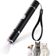 🔦 rechargeable mini uv flashlight black light with interactive cat dog toy - 2 in 1 function for pet stains, bed bug, and home essentials detection logo