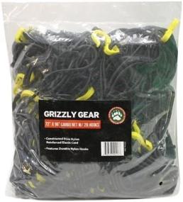 img 1 attached to 🚚 Grizzly Gear Extra Large Bungee Cargo Net: Weatherproof Truck Bed/Trailer Net with 7' Mesh that Stretches to 12' x 8', Featuring 28 Durable Nylon Hooks and Heavy-Duty Hardware