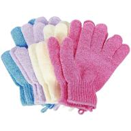 🧤 revitalize your skin with pair exfoliating gloves: the ultimate scrubbing exfoliator logo